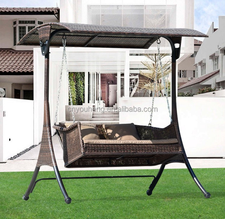 Kids and Adults 2 Person Both Outside And Inside Patio Set Lawn Lounge Garden Rattan Swing Hammock Hanging Swing Chair