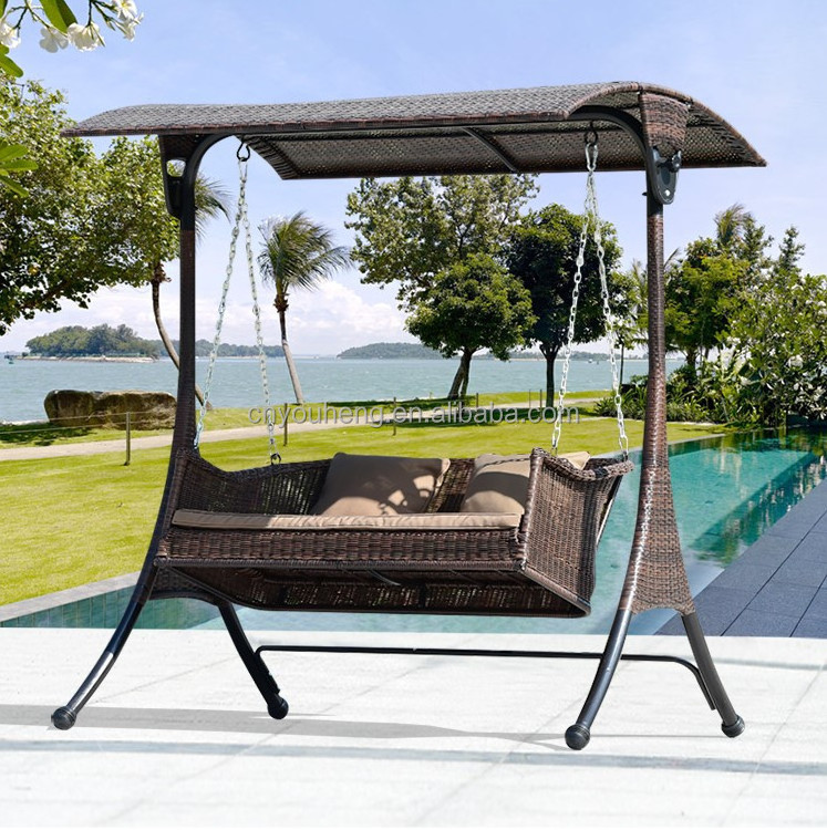 Kids and Adults 2 Person Both Outside And Inside Patio Set Lawn Lounge Garden Rattan Swing Hammock Hanging Swing Chair