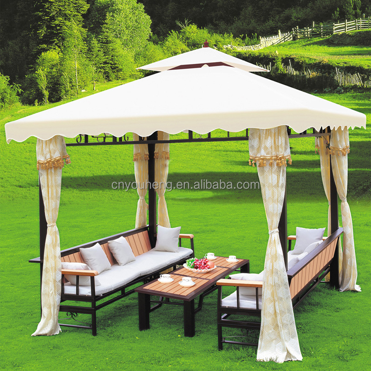 high quality outdoor pavilion gazebos wrought iron pavilion backyard solar panel used pavilion plastic seats mould