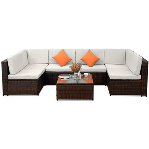 Modern Aluminum Fabric Lounge Suite Sofa Set Living Room Furniture Outdoor Lounge Sets Garden Sofa