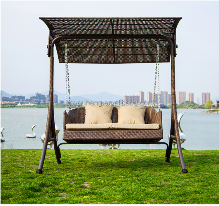 porch hanging hammock rope swing outdoor furniture hotel outdoor rattan hanging bed patio swing chair for sale