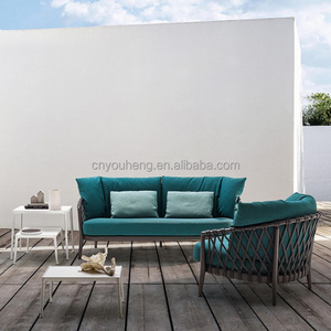 resin outdoor sectional round rattan outdoor sun lounger furniture set wicker stainless steel outdoor sofa