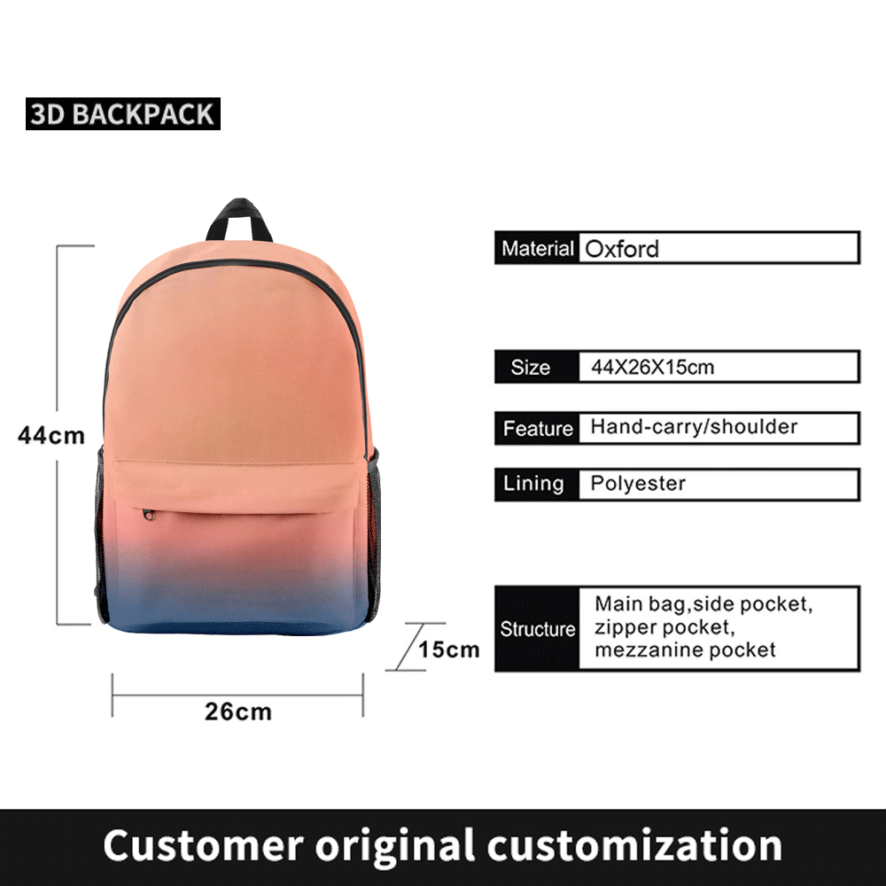 GRS Bsci Custom Backpacks school Kids eco friendly bookbag Printing cartoon Casual Daypack Luxury travel bag backpack