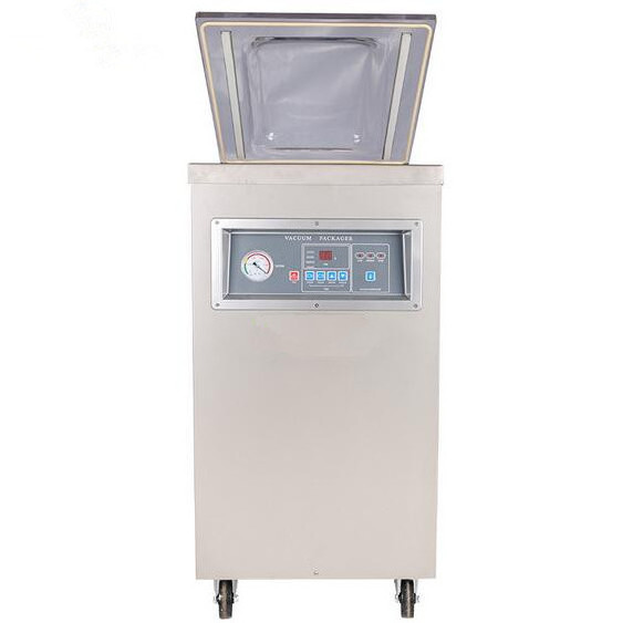 Semi automatic fresh fruits meat seafood vacuum machine single chamber food packaging sealing machine