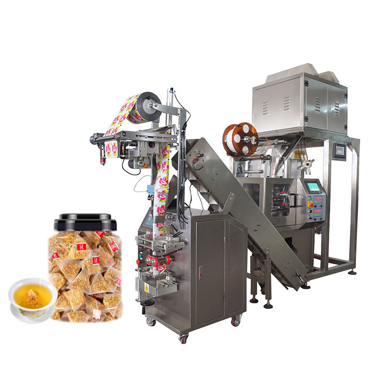 Automatic Triangle Tea Sachet Packaging Machine Nylon Pyramids Tea Bag Packing Machine