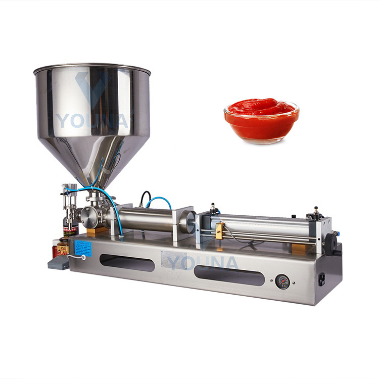 2 heads filling machine semi auto piston paste filler cream sauce cosmetic filling machine