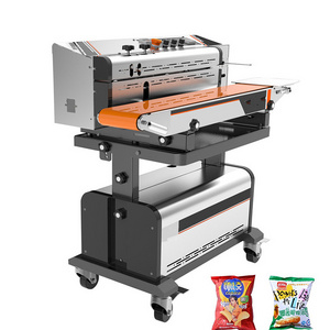 continuous vacuum sealer for food vacuum nitrogen flushing sealing machine