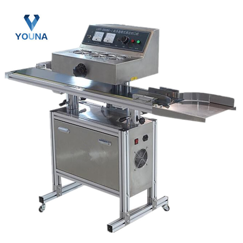 plastic glass bottle jar induction sealer automatic foil sealing machine with conveyor