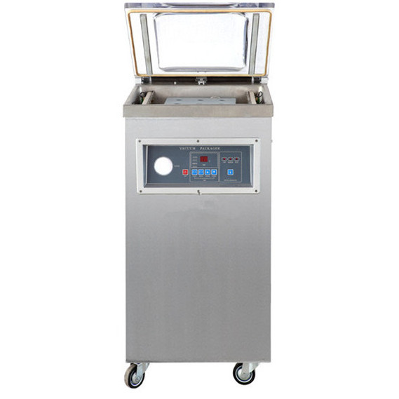 Semi automatic fresh fruits meat seafood vacuum machine single chamber food packaging sealing machine