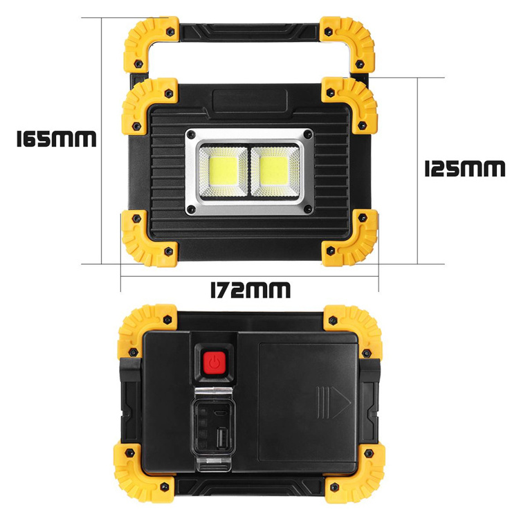 Portable 20W 1000LM Handheld COB USB Charging LED Work Light Multi Functional Super Bright Rechargeable Work Light