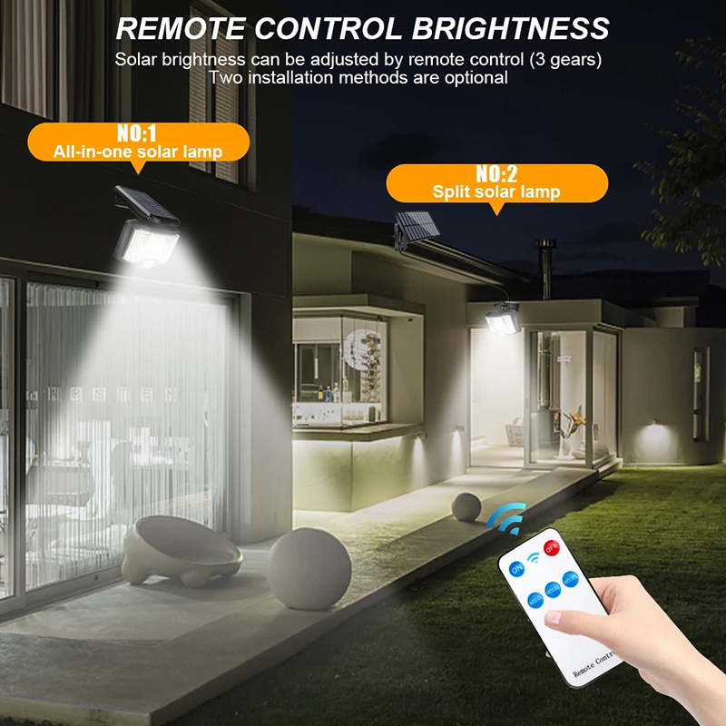 96 LED High Power Outdoor Solar Wall Light Motion Sensor With Remote Control LED Solar Separable Solar LED Outdoor Light