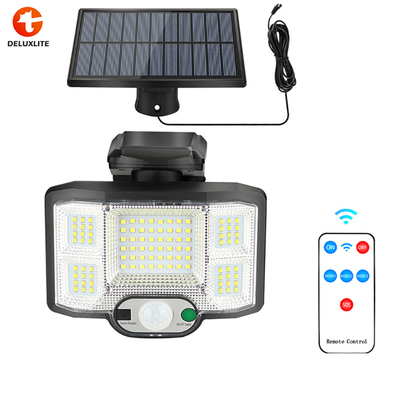 96 LED High Power Outdoor Solar Wall Light Motion Sensor With Remote Control LED Solar Separable Solar LED Outdoor Light