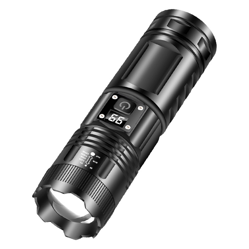 High Quality Super Bright Flashlight Aluminium Alloy Zoom Function Power Indicator Long Range Flashlight