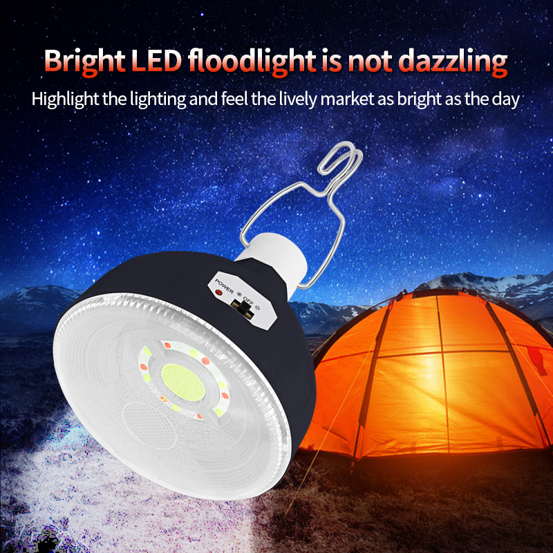 020 solar lamp Factory price rechargeable led light bulb with panel 900mAh 6v solar panel for indoor home outdoor camping