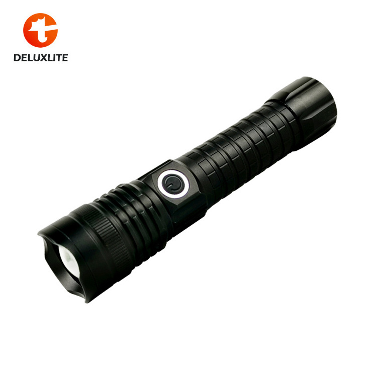 P50 LED Top Sale Aluminium Alloy Flashlight 5000 Lumen Rechargeable LED Tactical Flashlight