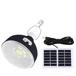 020 solar lamp Factory price rechargeable led light bulb with panel 900mAh 6v solar panel for indoor home outdoor camping