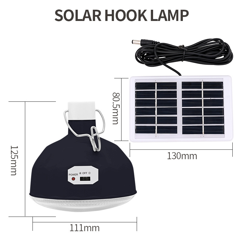 020 solar lamp Factory price rechargeable led light bulb with panel 900mAh 6v solar panel for indoor home outdoor camping