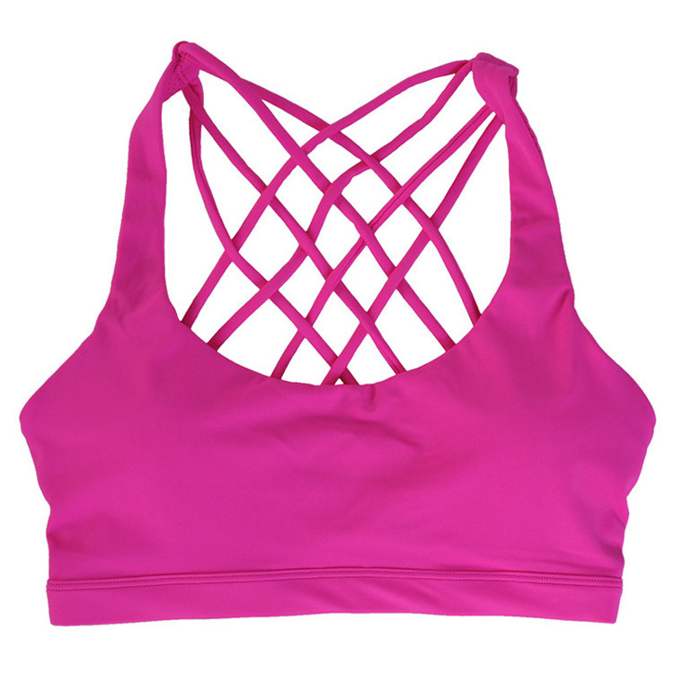 Wholesale custom logo 75 polyester 25 polyester sport bra cheerleading sports bra hot sexy xxx yoga bra