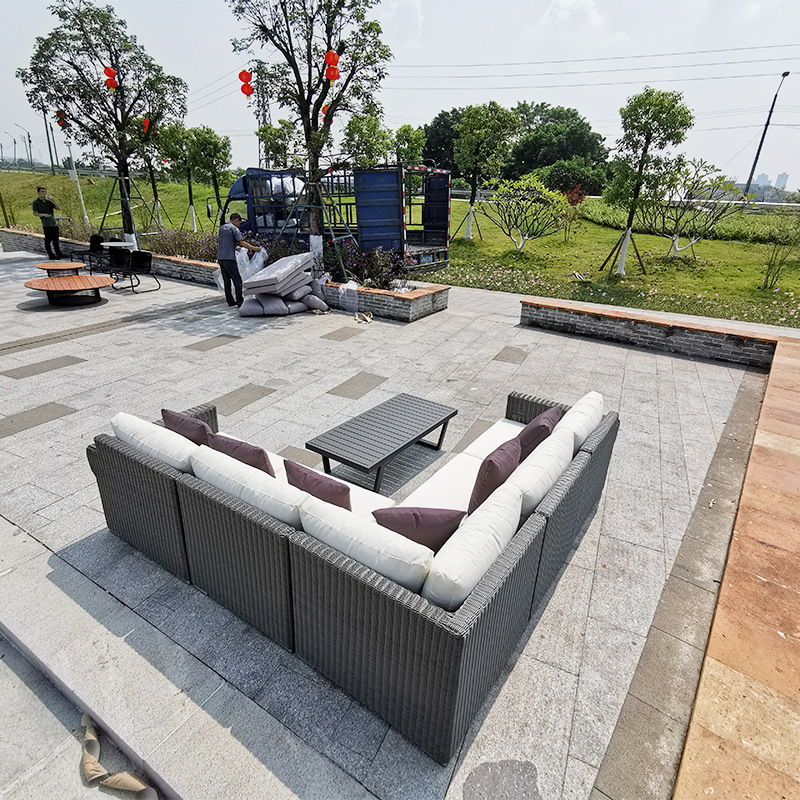 Factory Outdoor Furniture Sets Rattan Sofa Resin Garden Aluminum Garden Style Classic Wicker Luxury Eco-friendly Modern 1V1