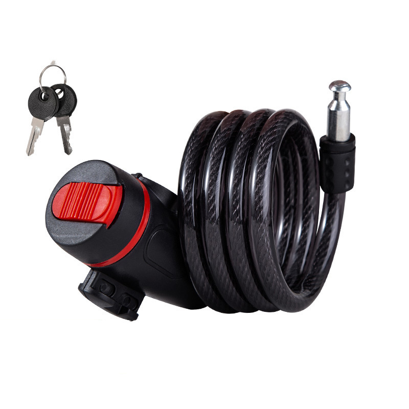 High Quality Mountain Bike Theft Prevention Key Combination Bicycle Cable Lock Wire Chain Ring Lock With Key