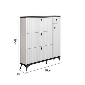 Elegant Design Space Saving Shoe Rack Living Room Furniture Shoe Storage Cabinet With Three Doors