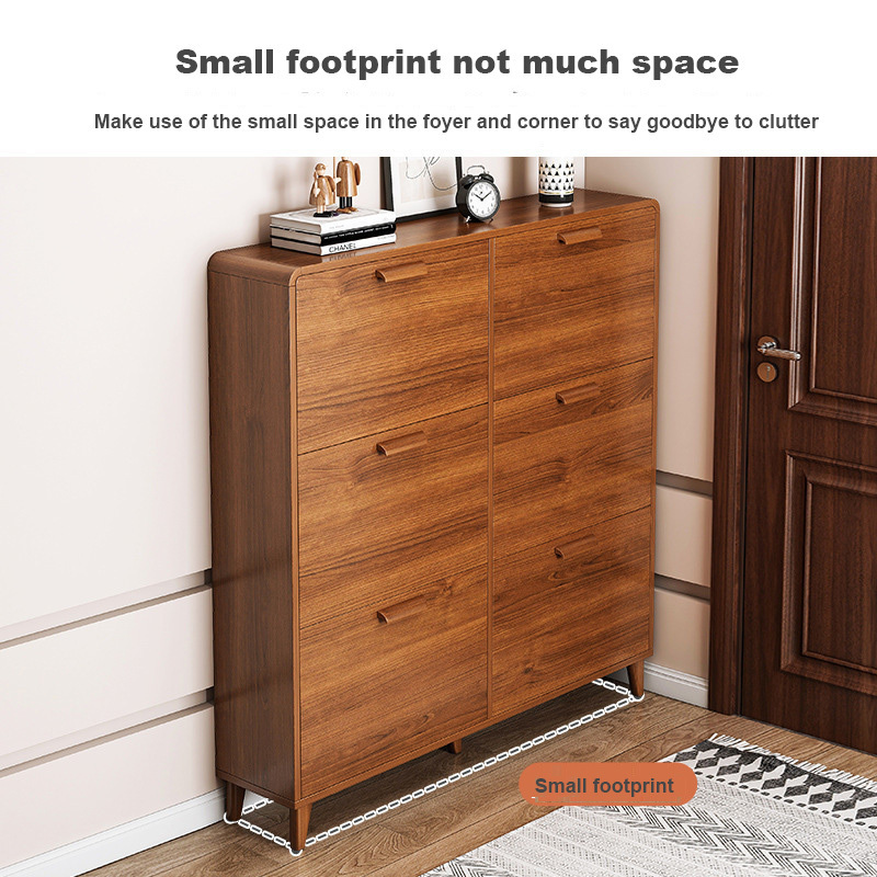 MDF Shoe Rack Cabinet Organizer Chest Drawer Corner Display Traditional Wood Modern Home Furniture Living Room Furniture Wooden