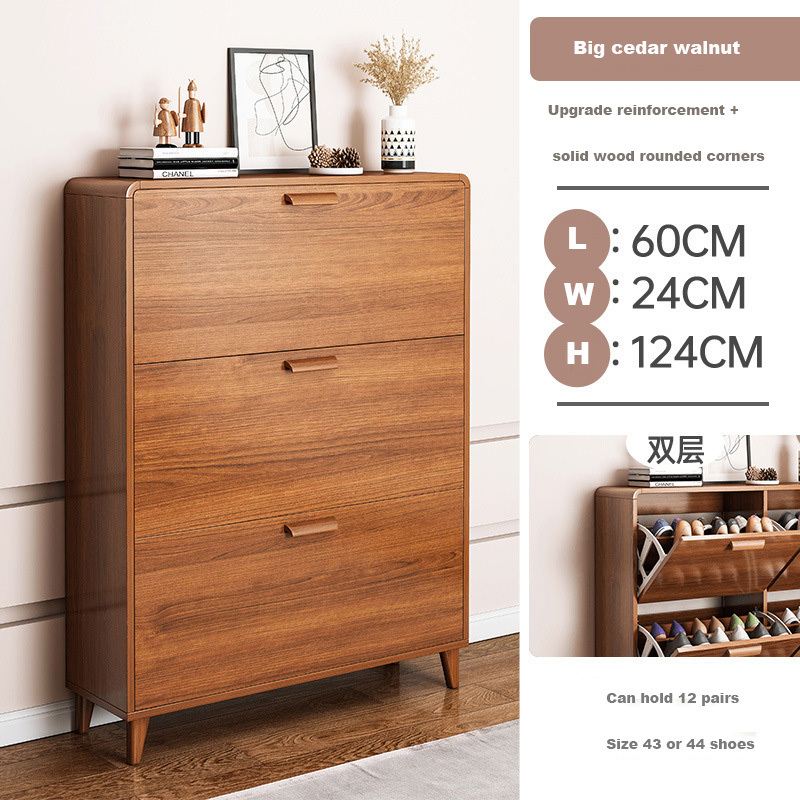 MDF Shoe Rack Cabinet Organizer Chest Drawer Corner Display Traditional Wood Modern Home Furniture Living Room Furniture Wooden