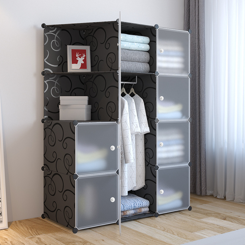 Modern Magic Simple Assemble Furniture Diy Portable Closet Folding Cabinet Pp Plastic Wardrobeustomized Home Furniture Wardrobe