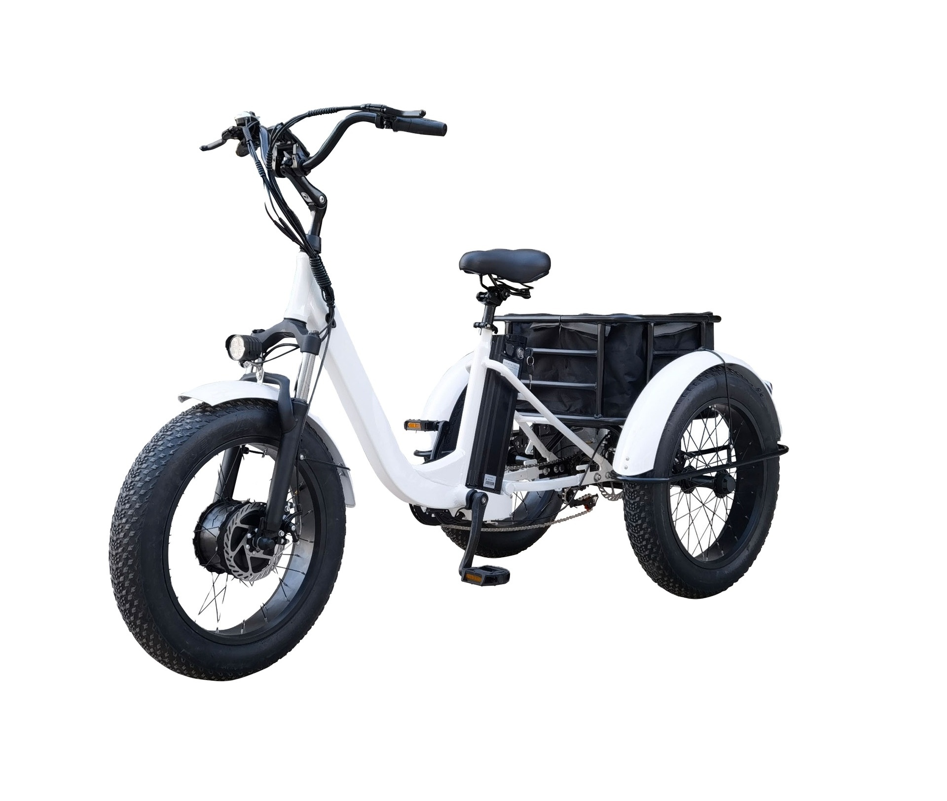 Fat Tire Three Wheels Pedal Assisted E Bike Cargo Electric Moped Cargo Tricycles