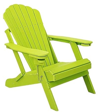 HDPE Outdoor Furniture Accent Chair Garden Beach Weather Resistance Recycled Plastic Poly Adirondack Chair