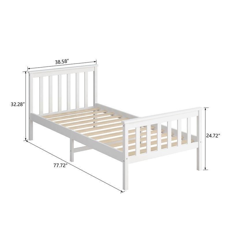 OEM Wood Single Queen California King Size Grey Bed Frame Assembly Wooden Slat Bed Bedroom Sets Bunk Bed