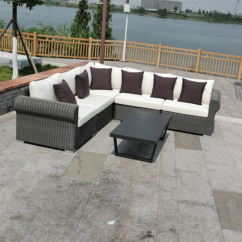 Factory Outdoor Furniture Sets Rattan Sofa Resin Garden Aluminum Garden Style Classic Wicker Luxury Eco-friendly Modern 1V1