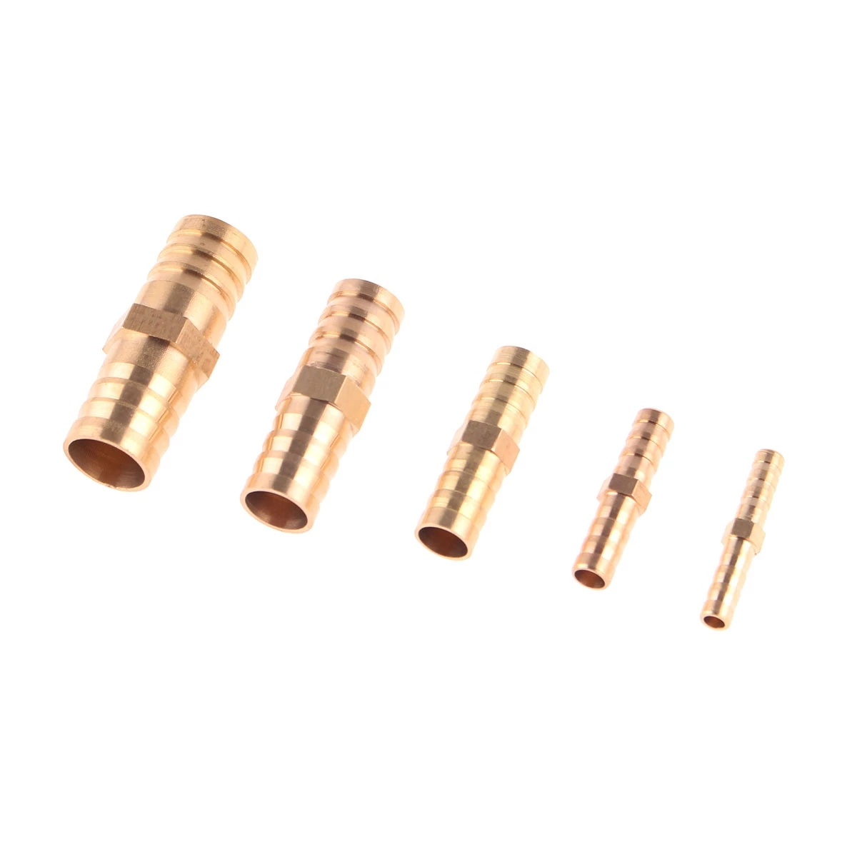 6 8 10 12 14 16 19mm Copper Barbed Connector Joint Coupler Adapter Brass Barb Pipe Fitting 3 4 Way T Y Straight Elbow Hose Barb