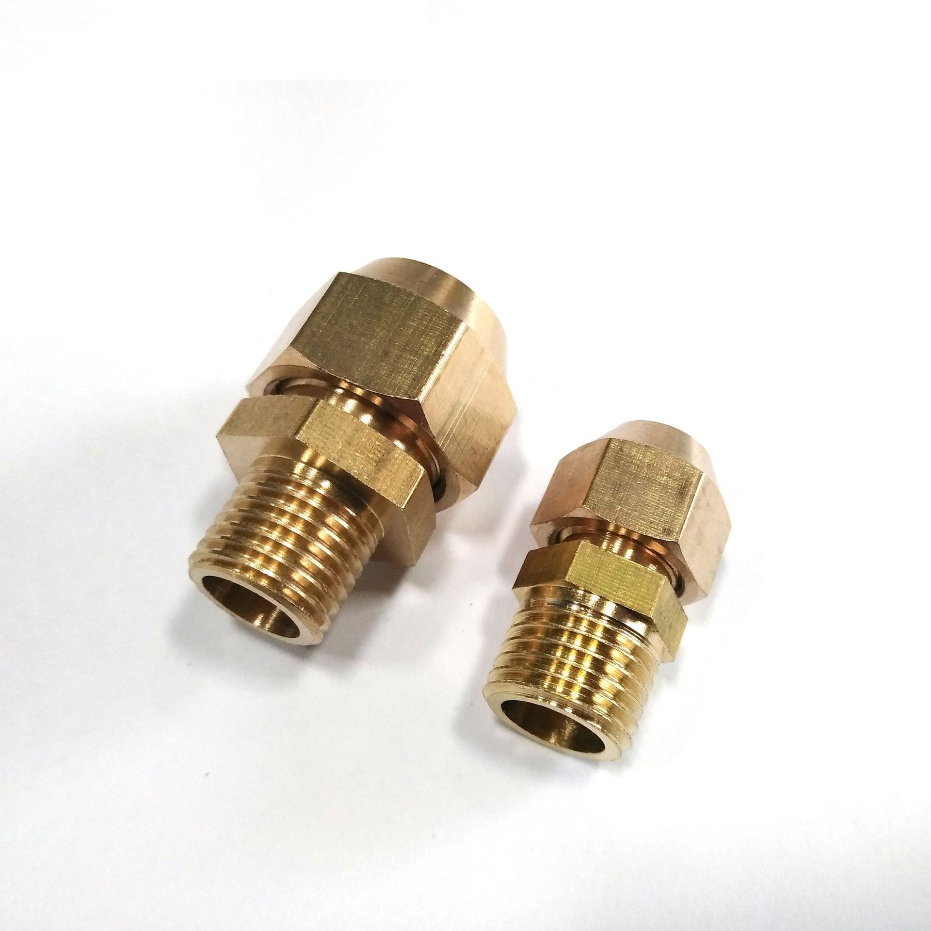 Manufacturers direct external teeth flaring direct brass multi-gauge brass pipe flared joint