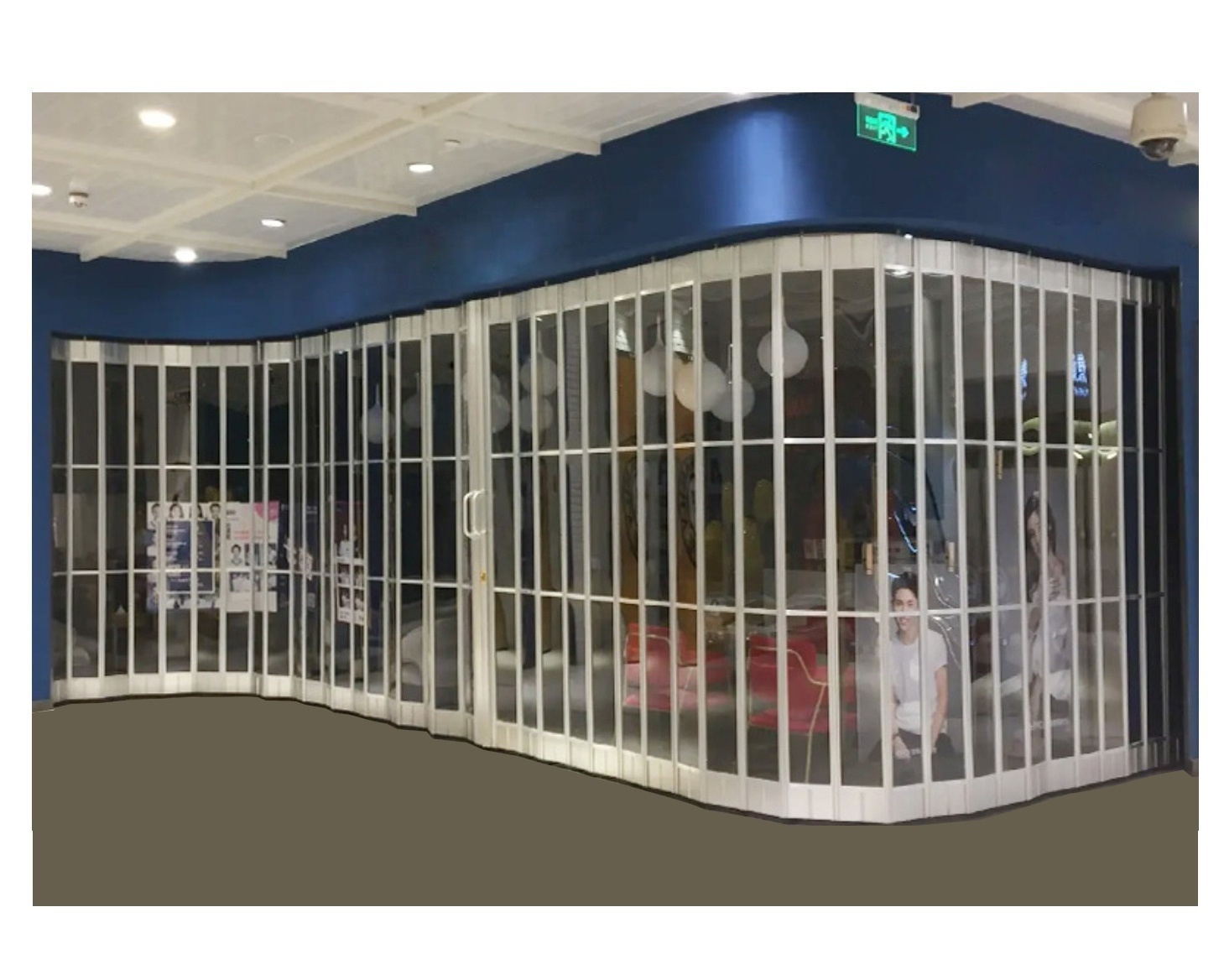 Mall Transparent Crystal PVC Folding Door Shopfront Polycarbonate Sliding Doors Automatic Plastic Aluminum Accordion Door Price