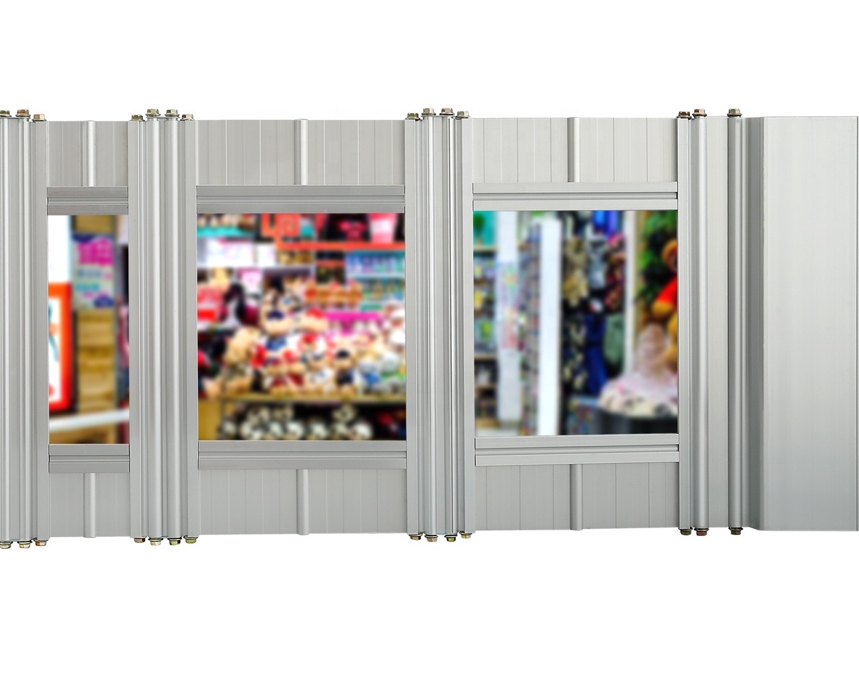 Mall Transparent Crystal PVC Folding Door Shopfront Polycarbonate Sliding Doors Automatic Plastic Aluminum Accordion Door Price