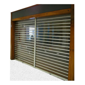 Shop Front Aluminum and Polycarbonate Transparent Roller Shutter Door for Commercial Store PC Security Rolling Door Automatic