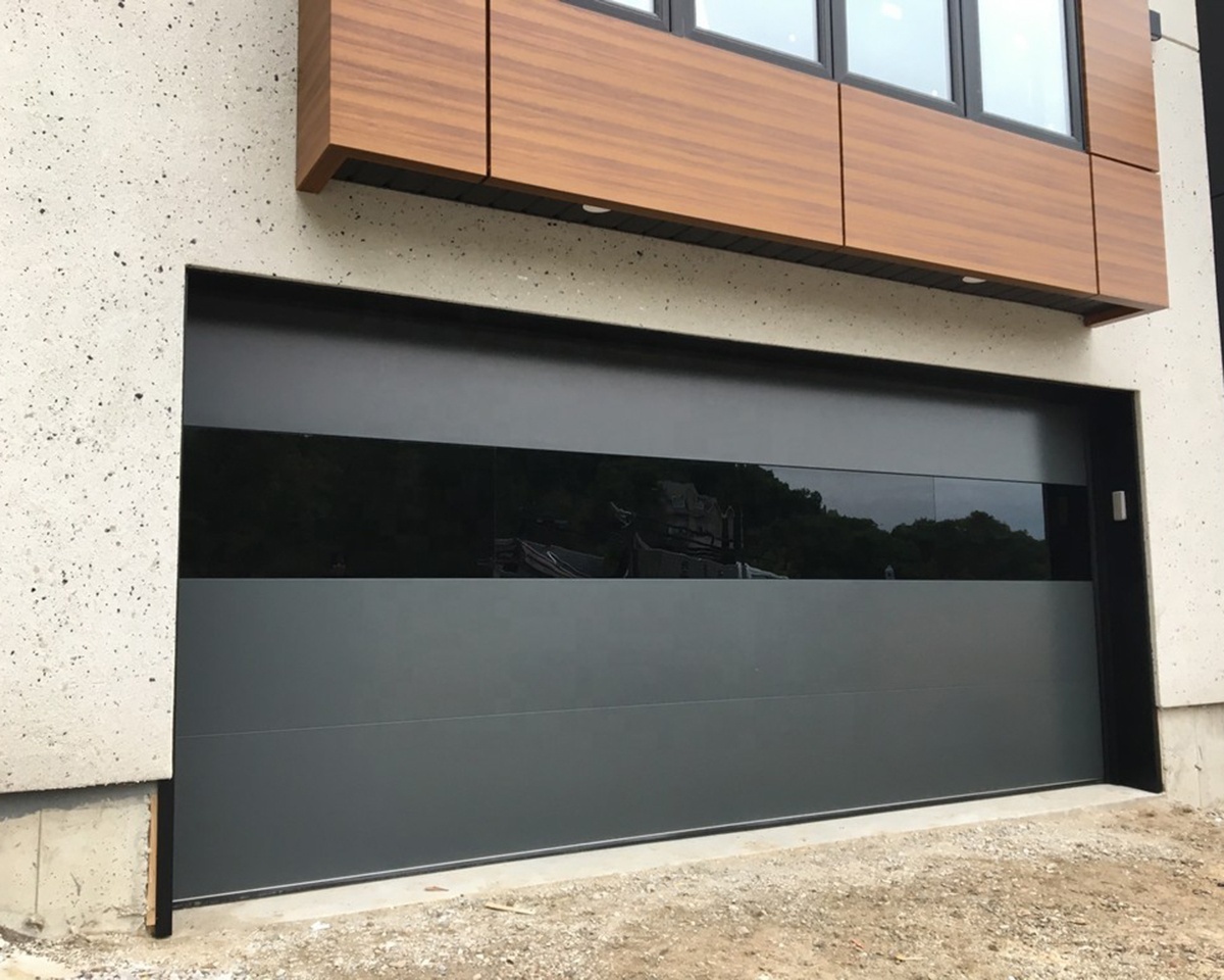 American Modern Steel Sectional Garage Doors with Glass Windows Overhead Insulated 16x8 Flap Sliding Double Garage Door Prices