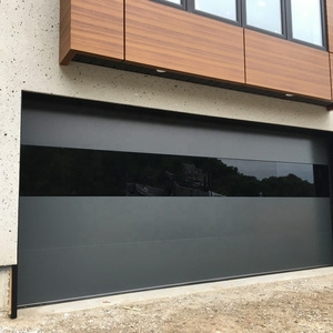 American Modern Steel Sectional Garage Doors with Glass Windows Overhead Insulated 16x8 Flap Sliding Double Garage Door Prices