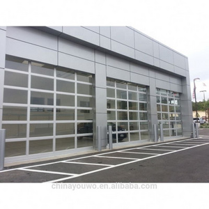 Atomatic Overhead Sectional Sliding Doors Industry Warehouse Aluminum Frame Full View Glass Panel 4S Garage Door Factory Prices