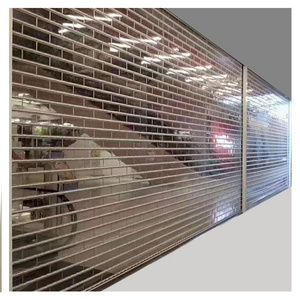 Commercial Shopfront Roller Shutter Door for Mall Transparent Polycarbonate Slat Aluminum Plastic Rolling Up Door Factory Price