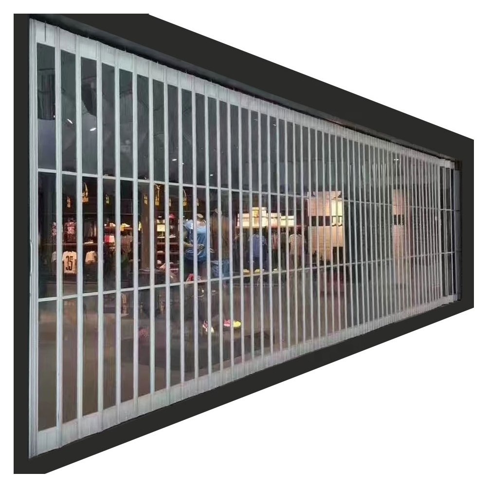 Crystal Polycarbonate Folding Doors Commercial Shop Front Frost PVC Sheets Fold Up Doors Plastic Accordion Sliding Door Price