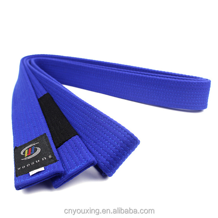 Woosung Sample free shipping Cheap Adult Brazilian Jiu Jitsu Gi Blue Bjj Martial Arts taekwondo belt custom bjj belt