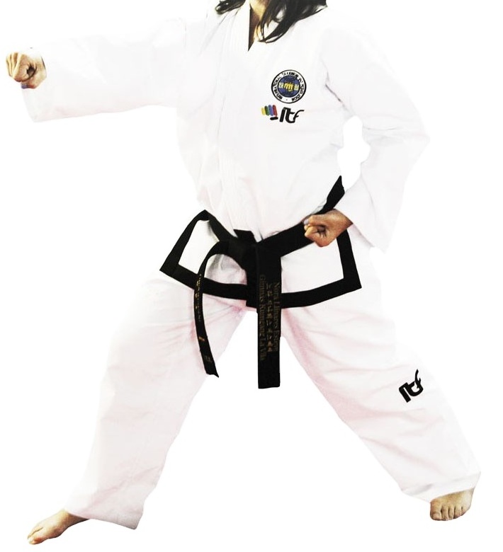 Sample free shipping Woosung new martial arts taekwondo uniform itf taekwondo dobok for sale