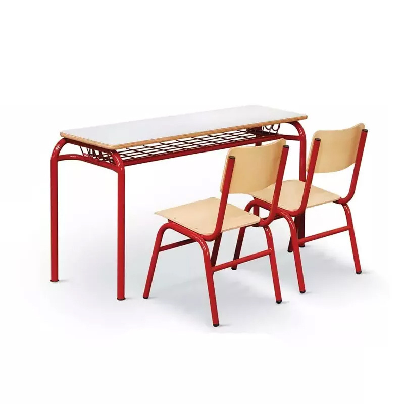 Library Furniture School Double Desk Chairs And Tables For Student