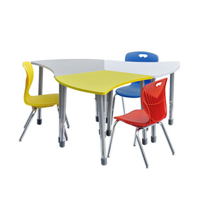 Nursery School Adjustable Collaborative Activity Classroom Table And Chair