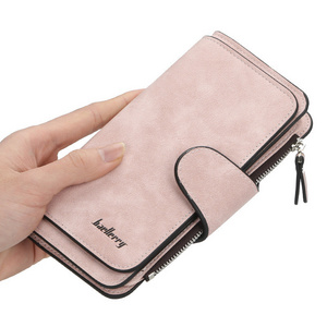 hot selling PU leather ladies baellery hasp wallet long