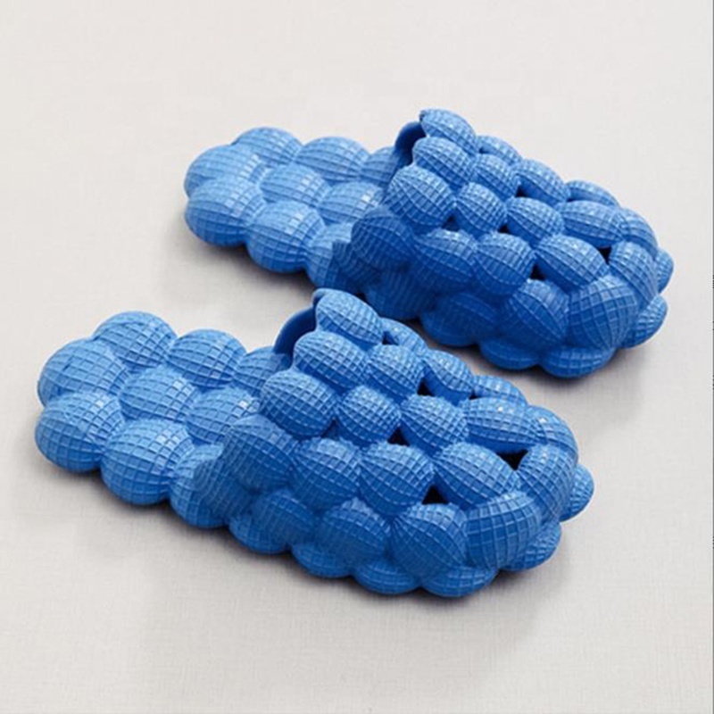 Men's and Women's summer Cute Bubble EVA Slippers lychee Ball Massage Slides Bathroom sandals Non-slip Spa shoes