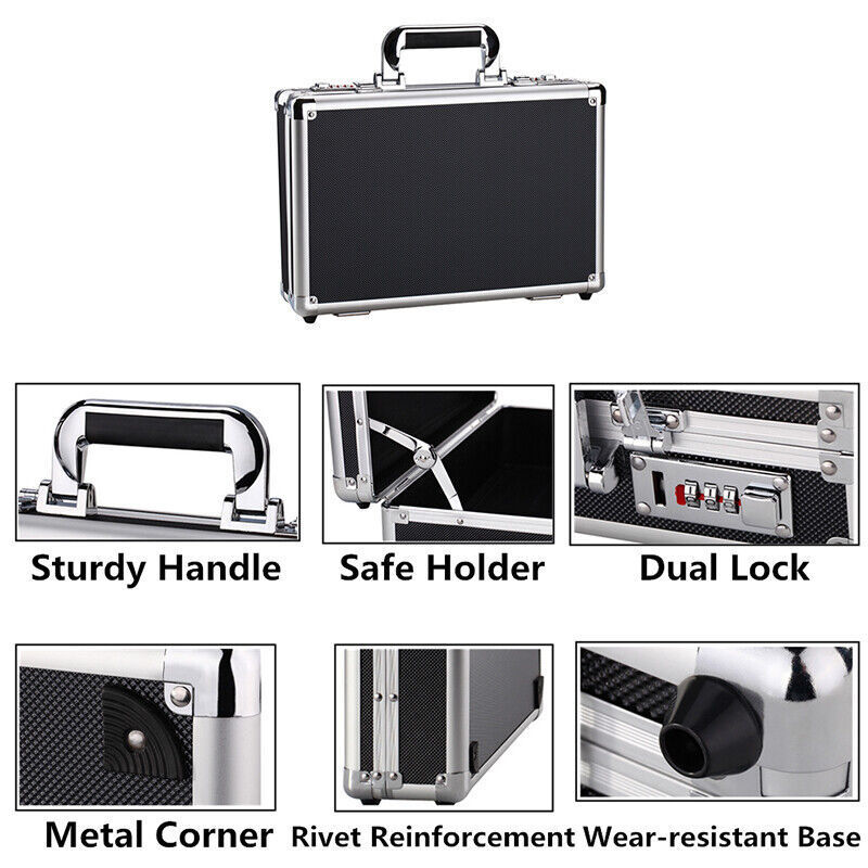 Aluminum Men Briefcase Protective Motor Mini Camera Box Drone Organize Case Foam