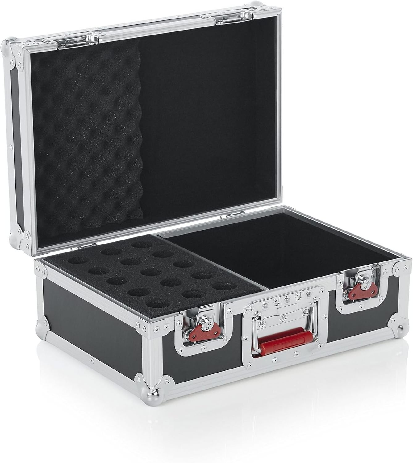 G-TOUR Road Case with Foam Drops for 15 Wired Microphones  Accessory Storage road case